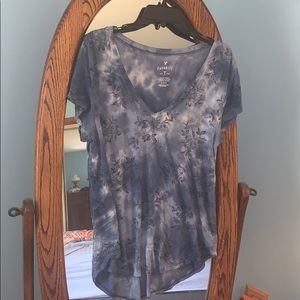 Tie Dye Blue American Eagle Top